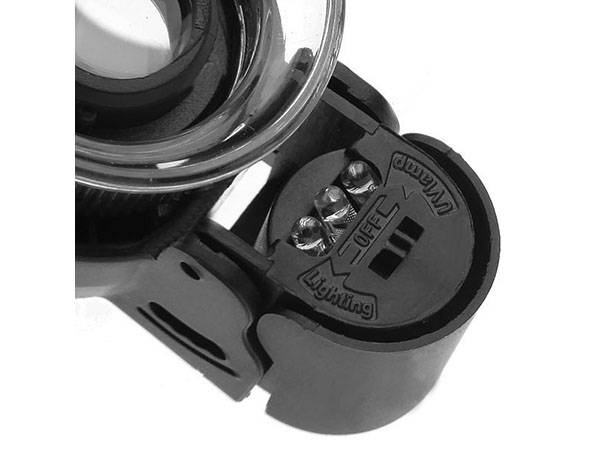 Jeweller's loupe 2 led uv 45x glass