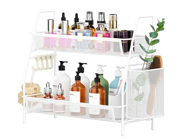 Étagère de cuisine loft organisateur de cuisine à deux étages avec panier