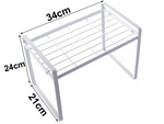 Estante metálico de un nivel para encimera de cocina organizador de cocina soporte de altillo