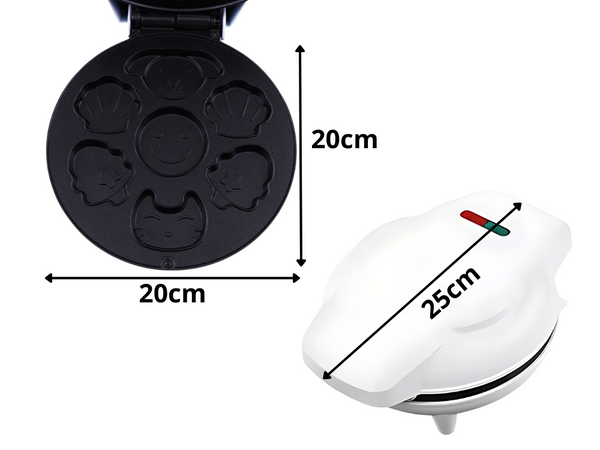 Electric waffle maker for waffles and cookies, moulds with various designs, 1200W