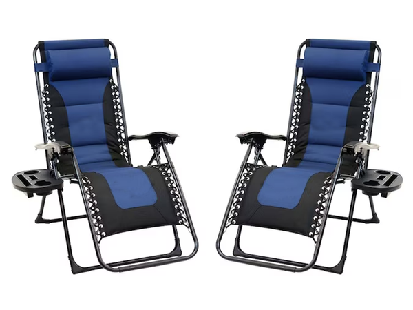 Chaise longue de jardin pliante coussin de gravité renforcé doux