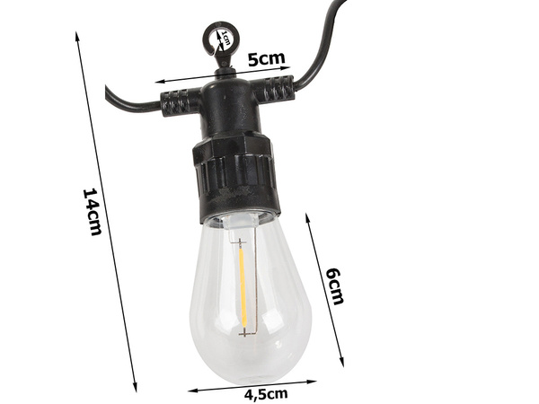 Садовая гирлянда световая цепь 20 светодиодов