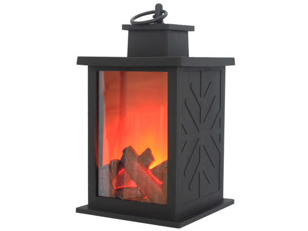 Farol decorativo led chimenea movible llama lampara electrica pilas