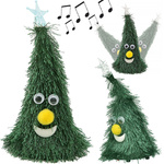 Árbol de navidad bailando cantando jugando regalo luminoso divertido para el lunes