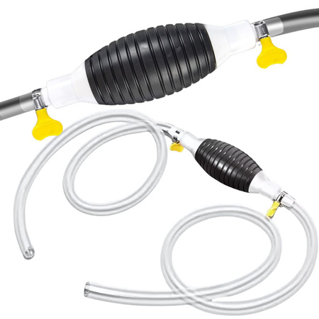BOMBA PARA VACIAR COMBUSTIBLE AGUA ACEITE BOMBA MANUAL SET 2M ABRAZADERAS DE MANGUERA