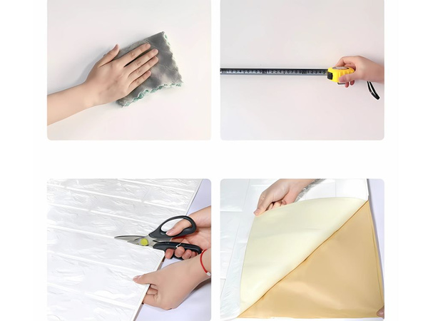 Sienų plokštės 3d plytų baltos spalvos tapetai savaime lipnios dekoratyvinės putos