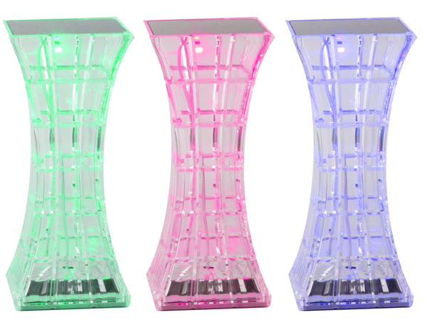 Krištáľová stolná lampa led rgb usb diaľkové ovládanie