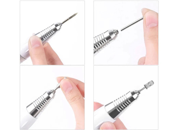 Manicure pedicure nail drill + 65w professional drill bits for home use