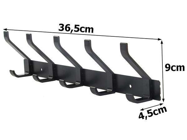 Nástěnný věšák na oděvy do koupelny 5 háčků