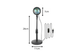 Lampa projektoru imitace západu slunce vedla rgb usb + dálkové ovládání