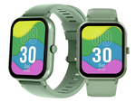 Montre connectée pour femme et homme, bracelet en caoutchouc, sport, Bluetooth, appels, vert