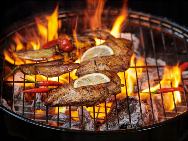Grill węglowy brykietowy ogrodowy okrągły przenośny turystyczny na biwak