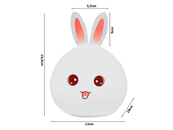 Children's led night light rabbit touch rgb
