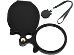 Lupa plegable de bolsillo mini estuche lanyard