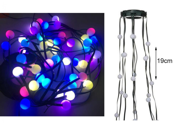Sapin de noël rideau 64 led rgb