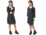 Rochie miercuri addams costum copii halloween deghizare 135