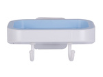 Wall mounted soap dish 2 hooks