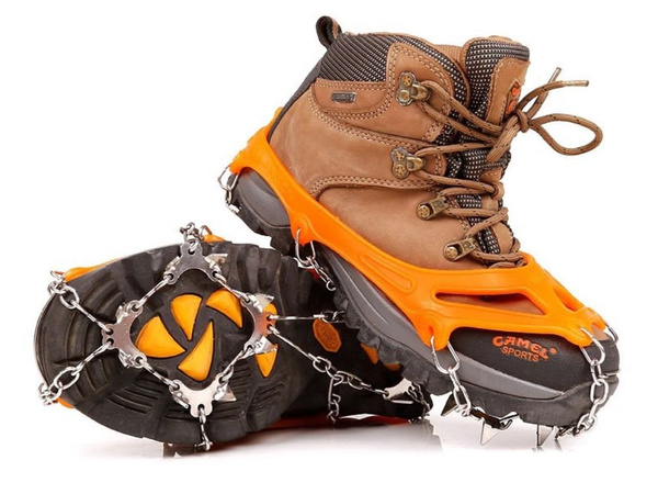 Crampones de senderismo para los zapatos en las montañas picos cadenas antideslizante 36-40