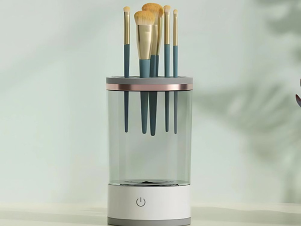 Lavador soporte para limpiar, lavar y secar pinceles y esponjas cosméticas usb