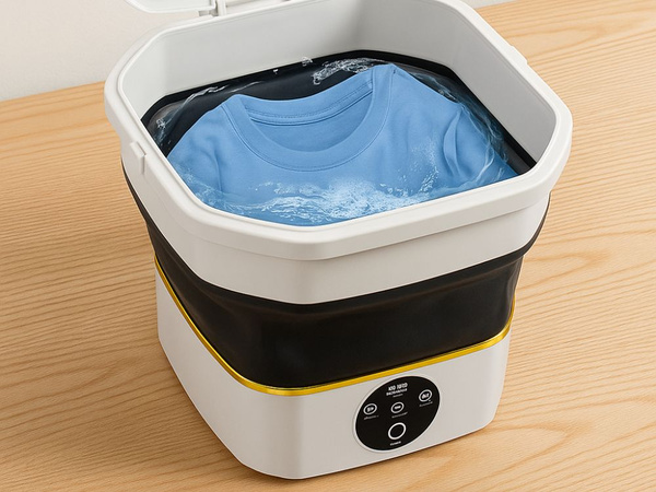 Mini lave-linge portable petit lave-linge pliable de voyage pour vêtements et linge 6 l