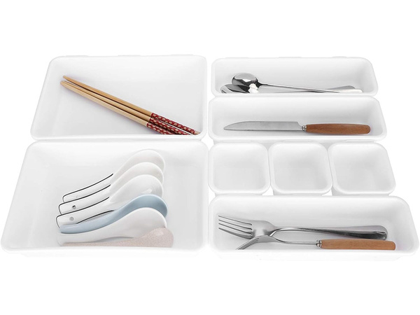 Organisateur de cuisine pour tiroir à couverts pliant xxl conteneur modulaire