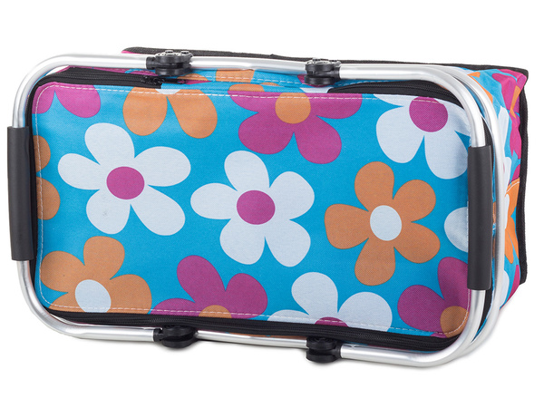 Thermal folding picnic basket insulating shopping basket