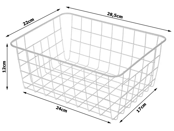 Panier métallique loft organisateur métallique loft pour cuisine pour fruits blanc grand