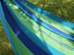Colour striped garden hammak with single person 200x80 pocket etui