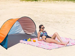Uv self-folding pop-up beach tent with cover large screen