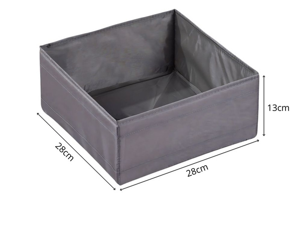 Tekstila organizators apģērbu apģērbu apavu kastes atvilktne pelēka