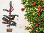 Decoratiuni de craciun birou decorare masa pom de craciun