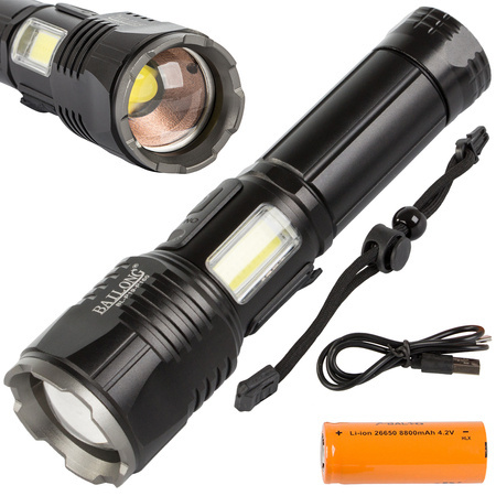 Tactical torch bailong cree cob led xhp160 power