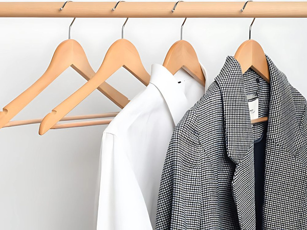 3x soporte de madera lacada para ropa juego de soportes de madera