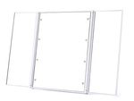 Folding mirror with cosmetic stand for make-up, led lighted