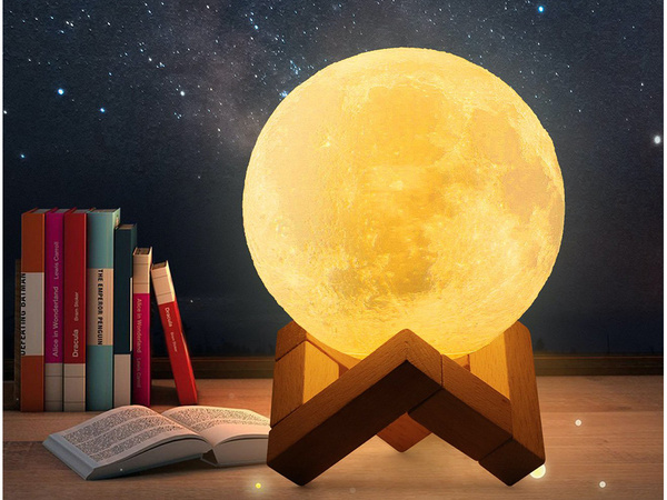 Osvetlenie 3d moon light 8cm nočné svetlo