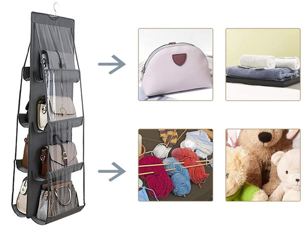 Wardrobe organiser for handbags hanger