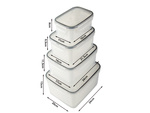 Kitchen containers for food with basket container with seal 4 pcs