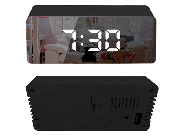 Led ébresztőóra led időzítő led tükör riasztás dátum 4in1