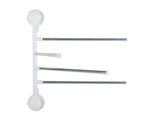 Porte-serviettes de salle de bain pivotant 4 bras