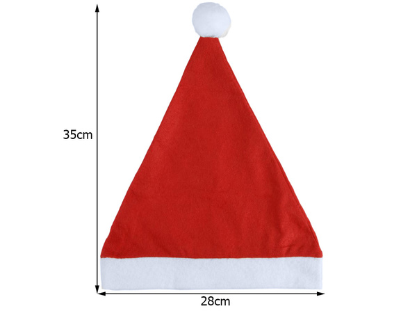 Santa klobúk s bambulou kostým kostým