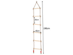 Garden rope ladder for children wooden swing climbing