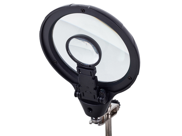Lupa trzecia ręka 5 led uchwyt 2,5x 90mm lutowania