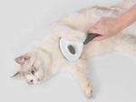 Self-cleaning hair brush for dogs cats