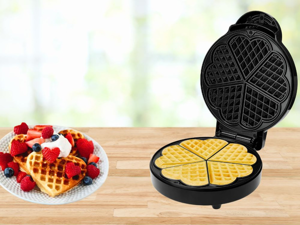 Вафельница sturdy 5 пушистых вафель вафельница сердечки 1000w