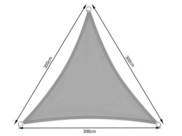3x3x3m waterproof garden sunshade triangle