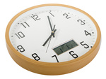Reloj de pared grande silencioso 30cm puntero redondo fecha temperatura segundos