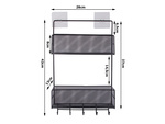 Organizador metálico estante colgante cocina estante baño colgador