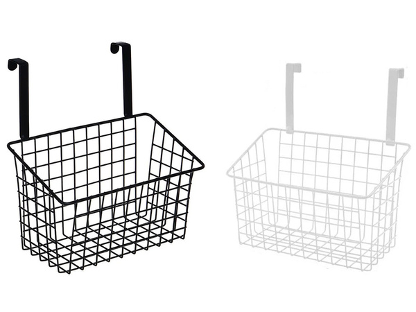 Basket metal door-hung organiser kitchen hanging shelf