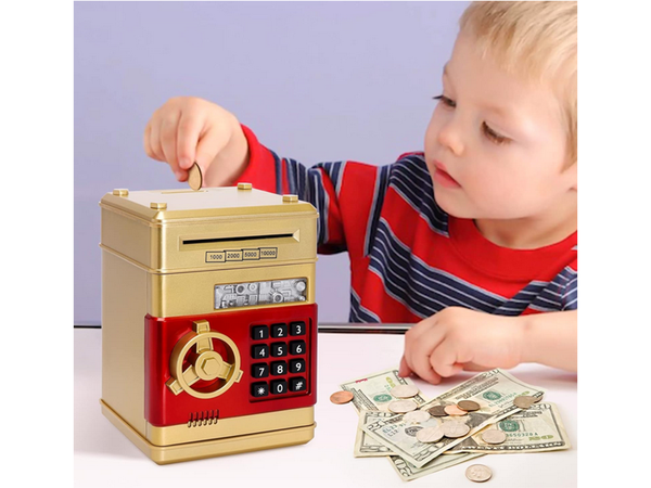 Money box cash machine access code banknotes