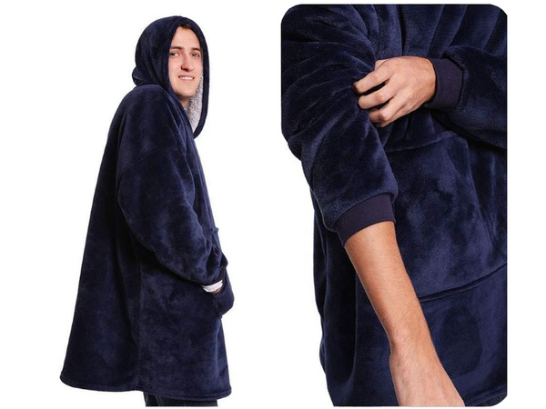 Teplá mikina oversize deka xxl 2v1 hrubý fleece